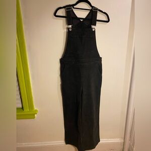 Levi’s black denim wide leg overalls